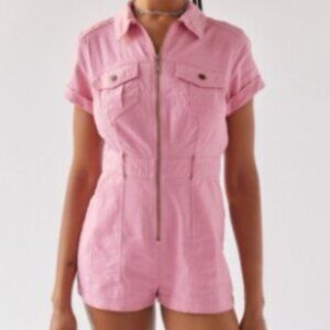 BDG Women's Pink Playsuit-romper